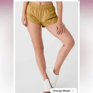 ALO Yoga | Shorts | Alo Yoga Cinch It Up Shortgolden Olive